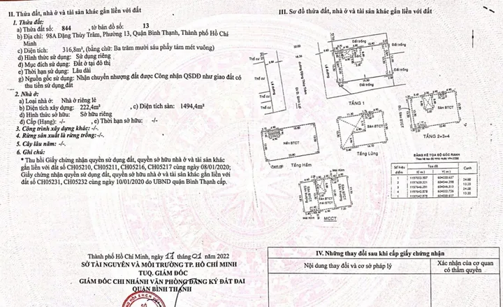 Bán Nhà Mặt Tiền 98A Đặng Thùy Trâm, Phường 13, Quận Bình Thạnh