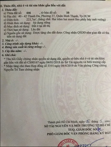 Bán Nhà Mặt Tiền 40-42 Thanh Đa, phường 27, Bình Thạnh
