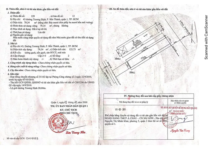 Bán Nhà Mặt Tiền 43 Trương Định, Bến Thành, Quận 1