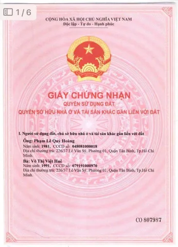 Bán Nhà Mặt Tiền 1D Hoa Cau, Phường 7, Phú Nhuận