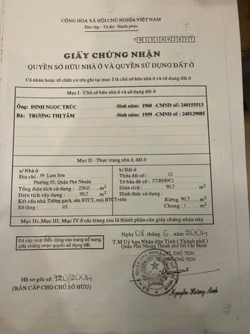 Bán Nhà Mặt Tiền 39 Lam Sơn, P5, Phú Nhuận