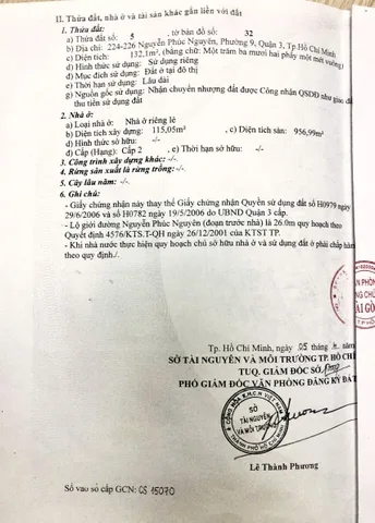 Bán Nhà Mặt Tiền 224-226 Nguyễn Phúc Nguyên, Phường 9, Quận 3