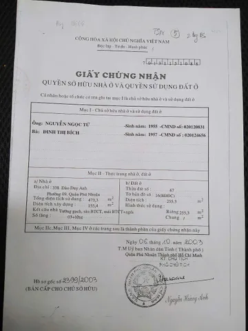 Bán Nhà Mặt Tiền 90 Đào Duy Anh, P.9, Phú Nhuận