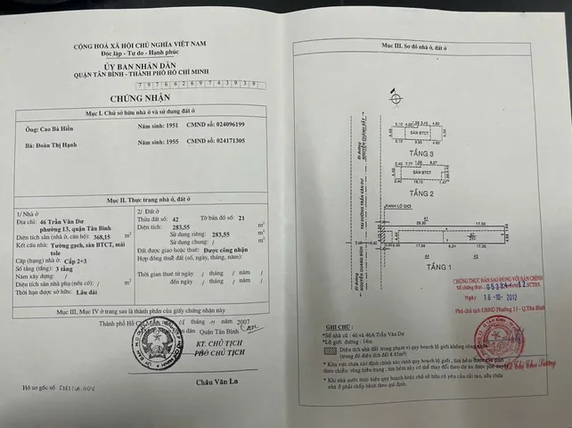 Bán Nhà Mặt Tiền 4 Trần Văn Dư, P.13, Tân Bình