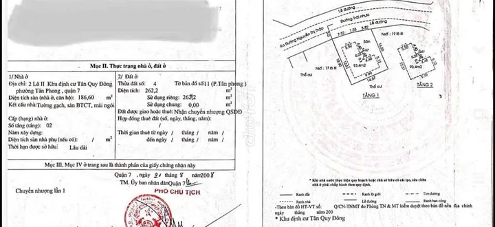 Bán Nhà Mặt Tiền 2 Lô II Đường số 64, P. Tân Phong, Quận 7