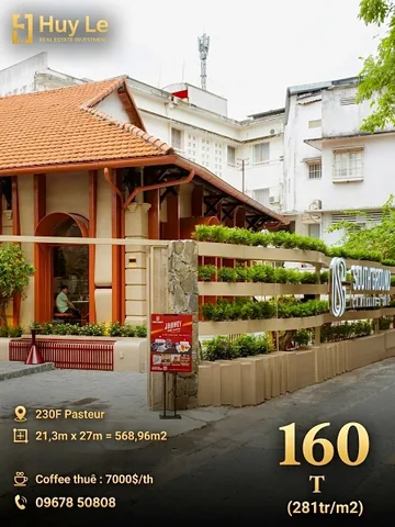 Bán 230F Pasteur, P.Võ Thị Sáu [569m2] 21,3m x 27m - HĐT 7000$/th