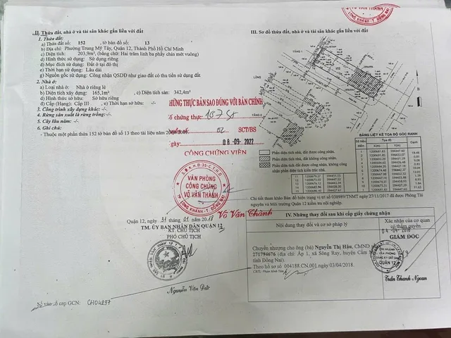 BDS HVL 72 Phan Văn Hùng Quận 12