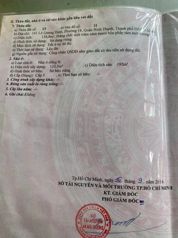 Bán Nhà Mặt Tiền 141 Lê Quang Định, Phường 14, Quận Bình Thạnh