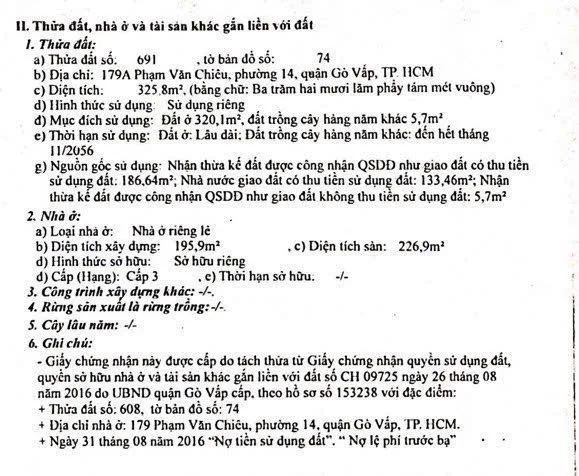 Bán Nhà Mặt Tiền 179A Phạm Văn Chiêu, Phường 14, Quận Gò Vấp