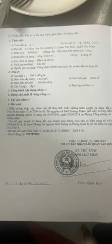 Bán Nhà Mặt Tiền 53 Phan Huy Ích, Phường 15, Quận Tân Bình