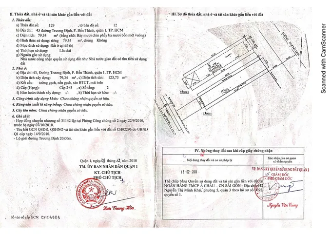 Bán Nhà Mặt Tiền 43 Trương Định, Bến Thành, Quận 1