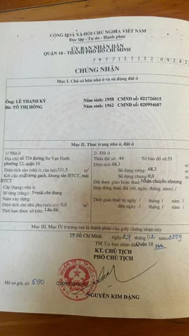 Bán Nhà Mặt Tiền 724 Sư Vạn Hạnh, Phường 12, Quận 10