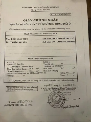 Bán Nhà Mặt Tiền 39 Lam Sơn, P5, Phú Nhuận