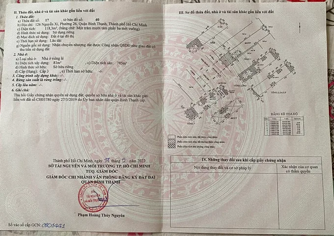 Bán Nhà Mặt Tiền 126 Nguyễn Xí, P. 26, Q. Bình Thạnh