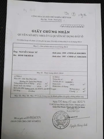 Bán Nhà Mặt Tiền 90 Đào Duy Anh, P.9, Phú Nhuận
