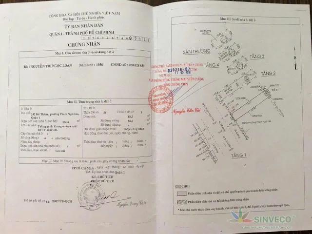 Bán Nhà Mặt Tiền 242 Đề Thám ,Phường Phạm Ngũ Lão ,Quận 1
