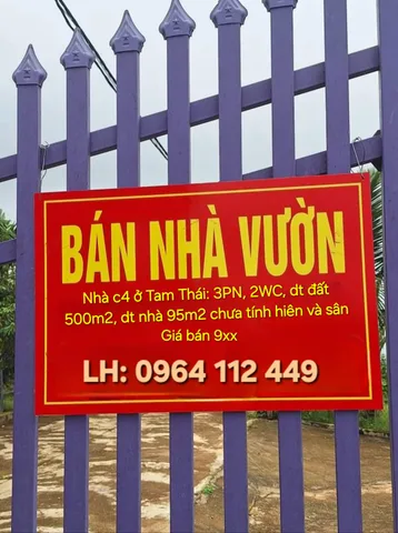 Bán Nhà riêng 500m2 có sẵn 95 m2 thổ cư giá 950 triệu tại đường Quốc Lộ 40B Xã Tam Thái Huyện Phú Ninh Quảng Nam
