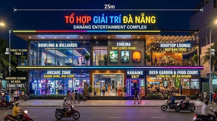 Cho thuê mặt bằng 2 tầng đường Nguyễn Tất Thành , Thanh Khê - View biển