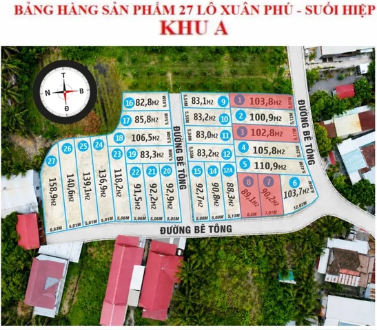 Đất 83m2 - 159m2 full thổ cư giá 397tr - 635tr sổ hồng sẵn tại Xã Suối Tiên - Diên Khánh