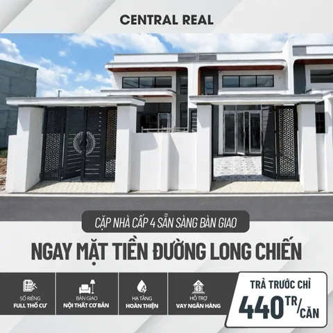 CẶP NHÀ CẤP 4 HOÀN THIỆN NGAY SÁT MẶT TIỀN LONG CHIẾN