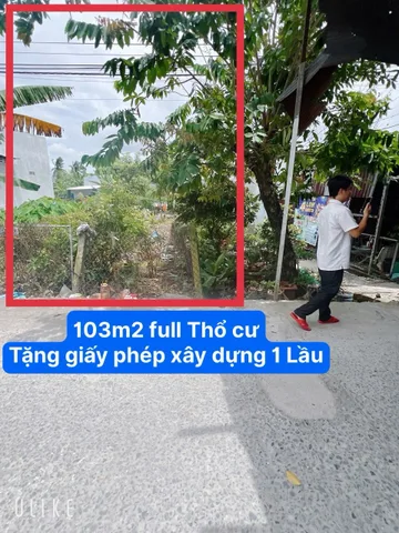 Bán Đất 103m2 có sẵn 103 m2 thổ cư giá 1.3 tỷ tại - Chọn - Phường Thường Thạnh Quận Cái Răng Cần Thơ