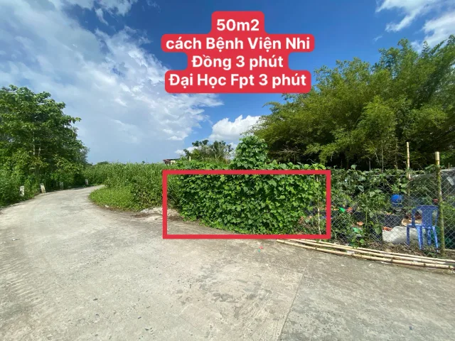 Bán Đất 50 m2 thổ cư giá 1.05 tỷ Cách Đại Học FPT chỉ 1.5km Quận Bình Thuỷ Cần Thơ