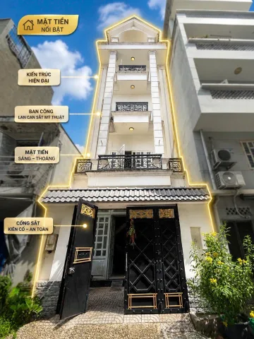 Nhà 4 Tầng 5PN - 2 Mặt tiền trước sau - Bình Hưng Hòa 96m² - Ngang 5M - Khu Đồng Bộ - Giá Đầu Tư 11 Tỷ