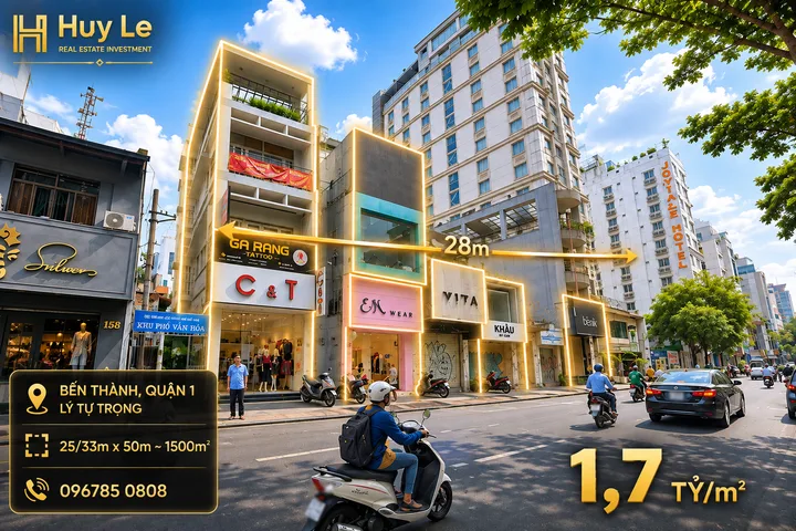[~1300m2] Mặt Tiền Lý Tự Trọng , Sài Gòn Quận 1