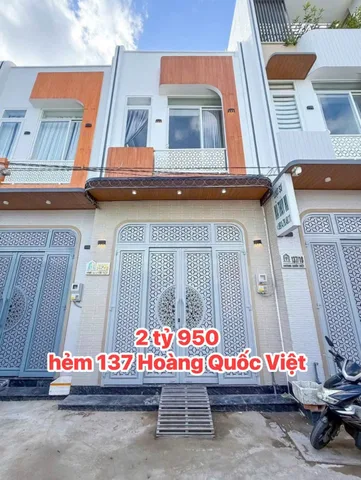 Bán Nhà hẻm 137 hoàng quốc việt -  2 tỷ 950- Phường An Bình Quận Ninh Kiều Cần Thơ