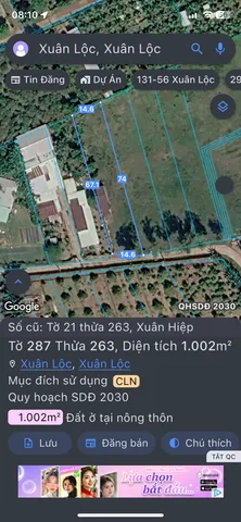 Bán Đất 1000m2 giá 1.75 tỷ tại Xã Xuân Hiệp Huyện Xuân Lộc Đồng Nai