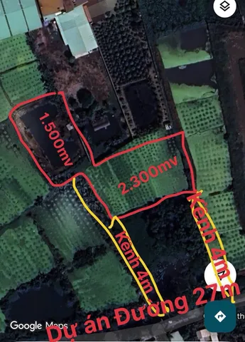 Bán Đất 3800m2 giá 2.2 tỷ tại Xã Hiệp Tân Huyện Hòa Thành Tây Ninh