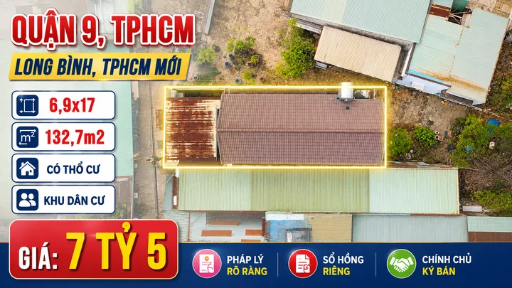 Chính chủ cần bán nhà tại phường Long Bình, TPHCM mới