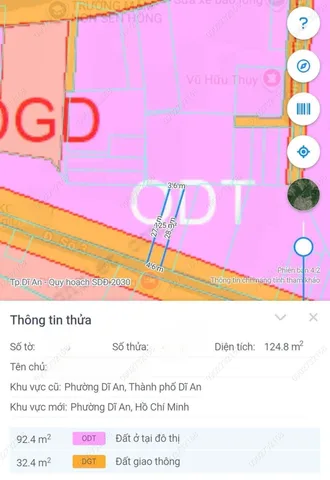 BÁN ĐẤT DĨ AN 126M2 MẶT TIỀN NGAY CHỢ XÓM VẮNG - ĐẤT SẠCH CHƯA XÂY GẦN NGÃ TƯ MỒI