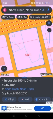 Bán quĩ đất 4ha ngay huyện nhơn trạch đất 4 mặt tiền.