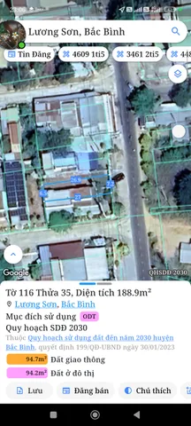 Bán Đất 140m2 có sẵn 140 m2 thổ cư giá 2.1 tỷ tại Thị trấn Lương Sơn Huyện Bắc Bình Bình Thuận