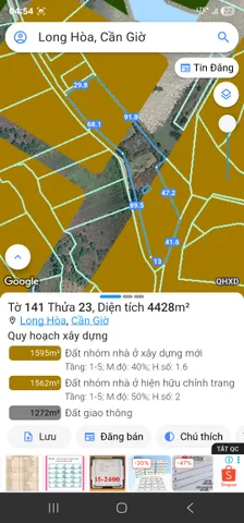 Bán Đất 3300m2 có sẵn 23 m2 thổ cư giá 54 tỷ tại Xã Long Hòa Huyện Cần Giờ TP. Hồ Chí Minh
