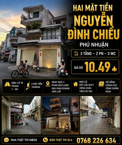 Bán Nhà riêng 39m2 có sẵn 39 m2 thổ cư giá 10.49 tỷ tại - Chọn - Phường 01 Quận Phú Nhuận TP. Hồ Chí Minh