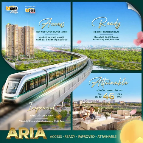 Bcons Aria Căn Hộ cạnh làng đại học giá chỉ 46tr/m2 sở hữu hơn 200 tiện ích từ Bcons City
