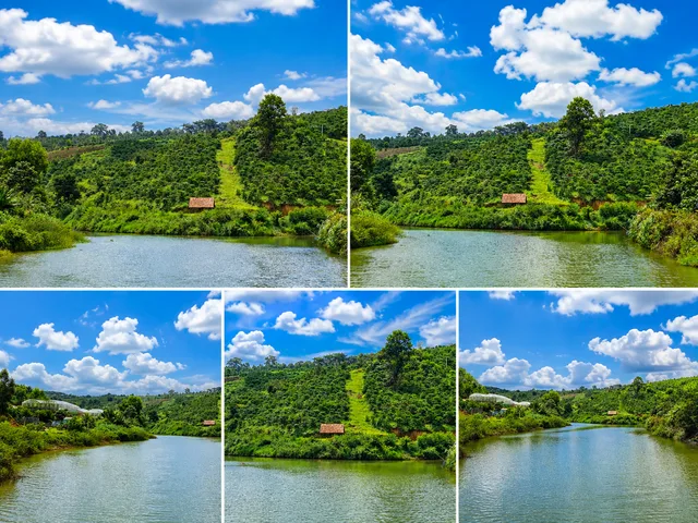 0766.52.1368 ĐẤT VIEW HỒ – ĐƯỜNG BÊ TÔNG SÁT ĐẤT 🔥💥 Diện tích 5,4 sào – thực tế sử dụng gần 7 sào