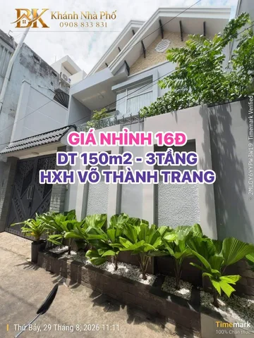 🏠🏡 GIÁ NHỈNH 16Đ - DT 8 x 19 (152m2) - VÕ THÀNH TRANG, TT BÀU CÁT, TÂN BÌNH - VILLA 3 TẦNG💕
