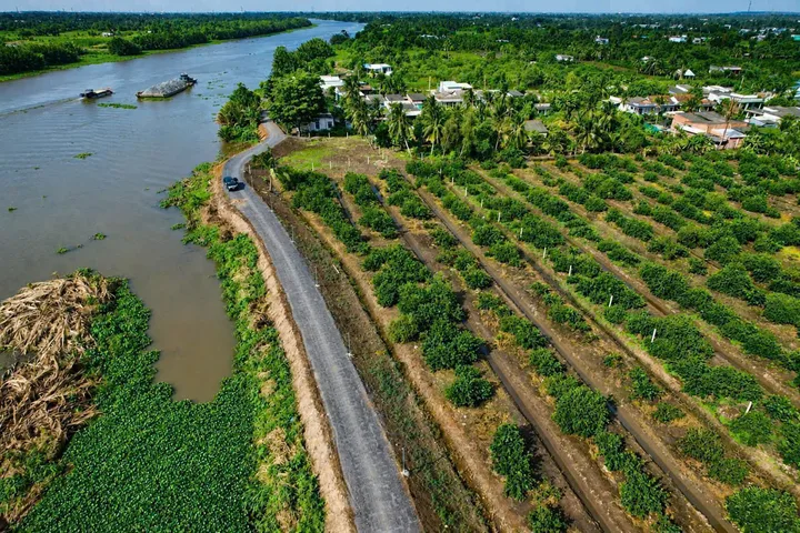 Bán 9 lô đất vườn siêu phẩm view sông Vàm Cỏ Đông , xã Thạnh Hòa dt 500m2 giá 1 tỷ / lô