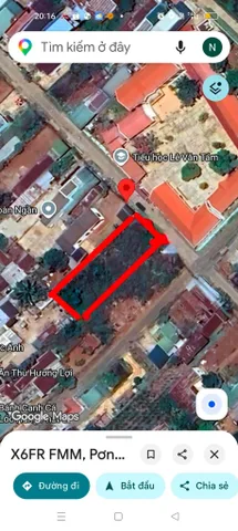 Bán Đất 488.5m2 có sẵn 400 m2 thổ cư giá 5.4 tỷ tại Xã Pơng Drang Huyện Krông Búk Đắk Lắk