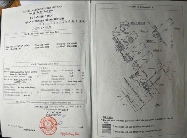 Bán Nhà Mặt Tiền 156 Cống Quỳnh, Phường Phạm Ngũ Lão, Quận 1