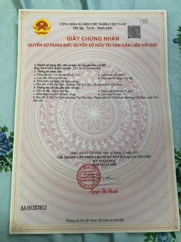 Bán Nhà Mặt Tiền 4 Đỗ Thị Tâm, Phường Tân Quý, Quận Tân Phú