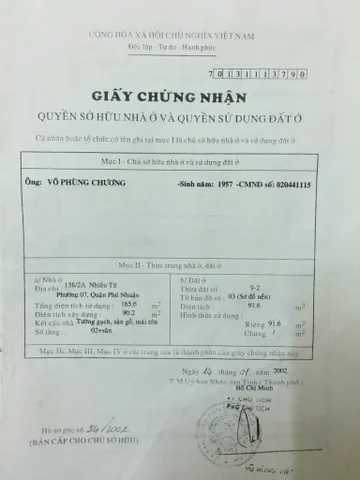 Bán Nhà Mặt Tiền 1A Nhiêu Tứ, Phường 7, Quận Phú Nhuận