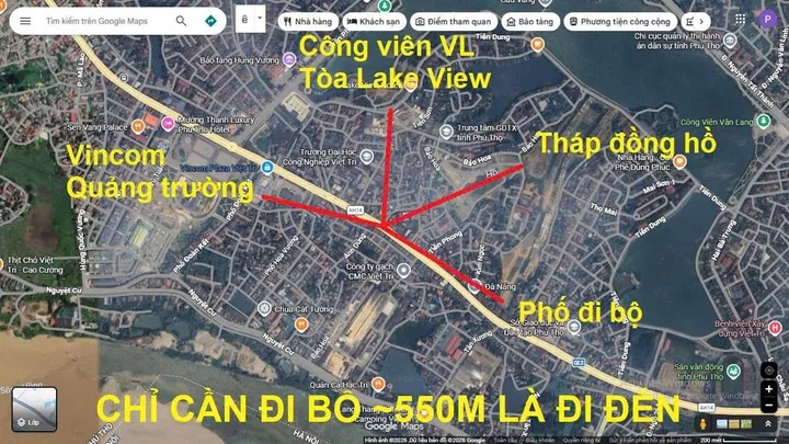 Bán mảnh đất có nhà, vị trí ĐẸP, mặt đường Đại lộ Hùng Vương, Tiên Cát, Việt Trì, Phú Thọ.