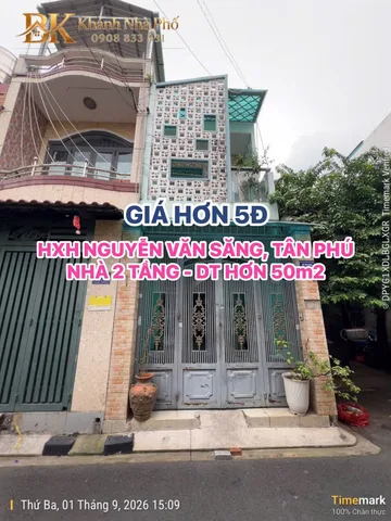 🏠HXH NGUYỄN VĂN SĂNG, TÂN PHÚ - NHÀ 2 TẦNG - DT HƠN 50m2 - GIÁ HƠN 5Đ🌸🌸