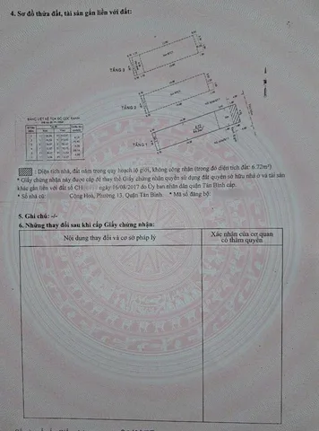 Chủ Nhiệt Bán Nhà riêng 3 Tầng, DT 80m2 có sẵn 77.6 m2 thổ cư giá 13.9 tỷ tại đường Cộng Hoà Phường 13 Quận Tân Bình TP. Hồ Chí Minh