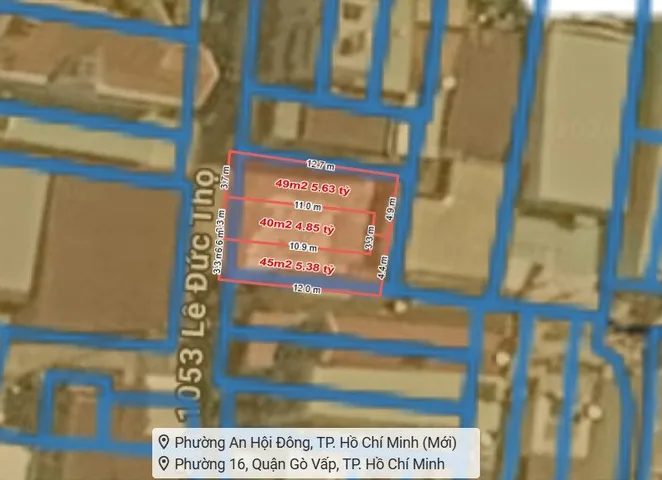 D2908 ⚡️ 3 Lô đất cực đẹp 1/ Lê Đức Thọ sát Chợ Xóm Mới, 4.x tỷ