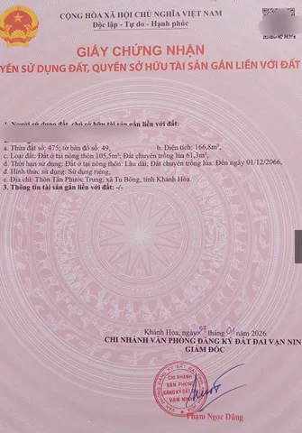 Bán đất Tu Bônh- Vạn Ninh giá chỉ 16tr/m2
